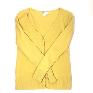 Soft mustard buttoned cardigan by Debut